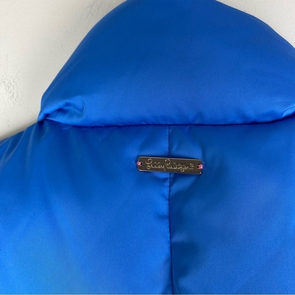 Lilly Pulitzer Puffer Down Bright Blue Vest XXS - Picture 5 of 12